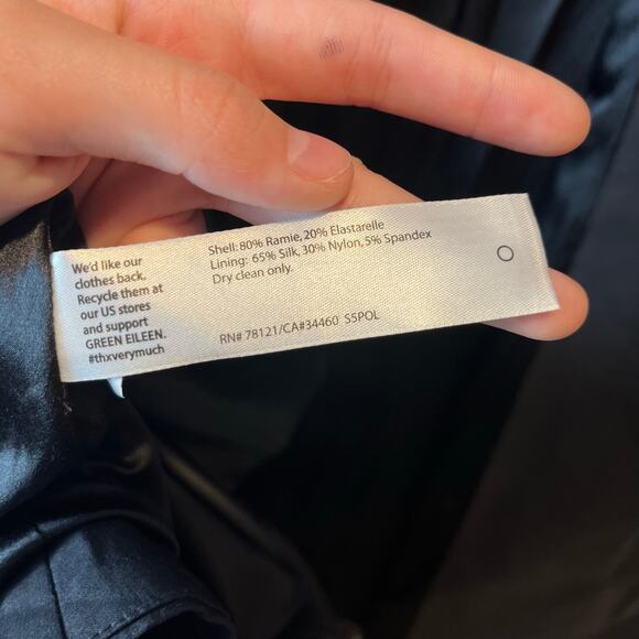 Eileen Fisher Women Black Ramie Blend Blazer Jacket Size Small - Picture 5 of 7